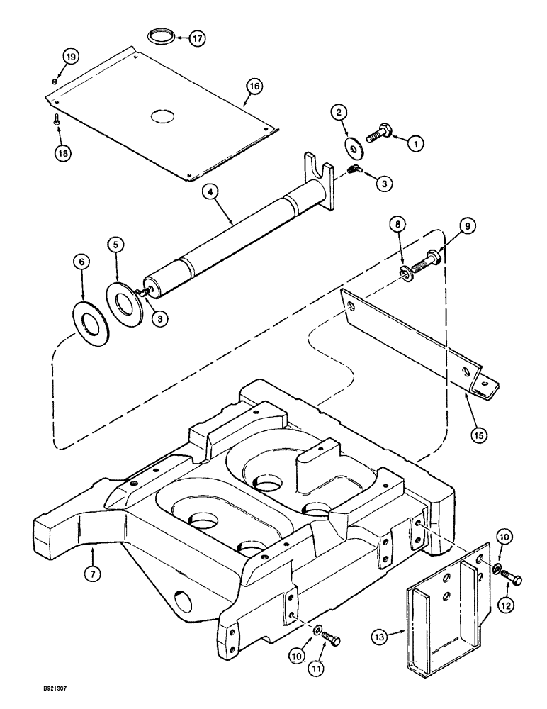 Схема запчастей Case IH 1800 - (5-24) - STEERING AXLE BOLSTER, P.I.N. JJC133070 AND AFTER (04) - STEERING