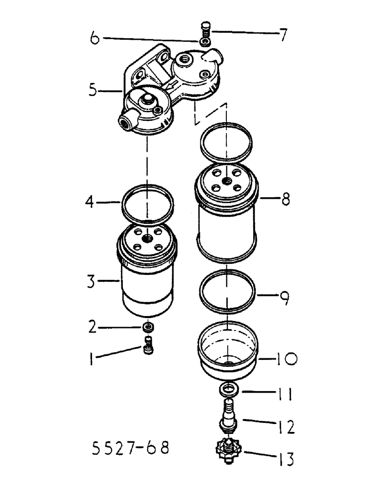 Схема запчастей Case IH 685 - (12-093) - FUEL FILTER, BOSCH, D-246/120521, D-239/667629 UP Power