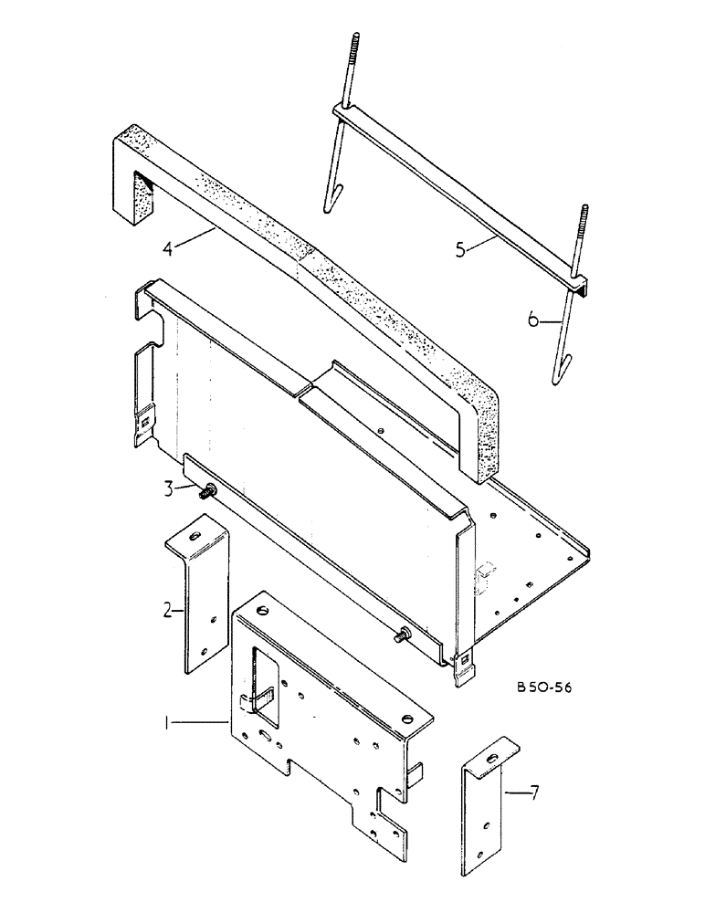 Схема запчастей Case IH 584 - (08-052) - BATTERY TRAY, MACHINES FITTED WITH CAB (06) - ELECTRICAL