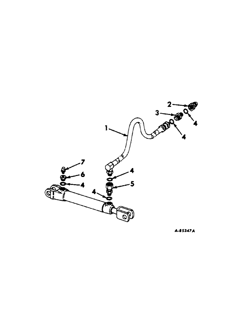 Схема запчастей Case IH 230 - (J-13[A]) - HYDRAULIC CYLINDER AND CONNECTIONS 