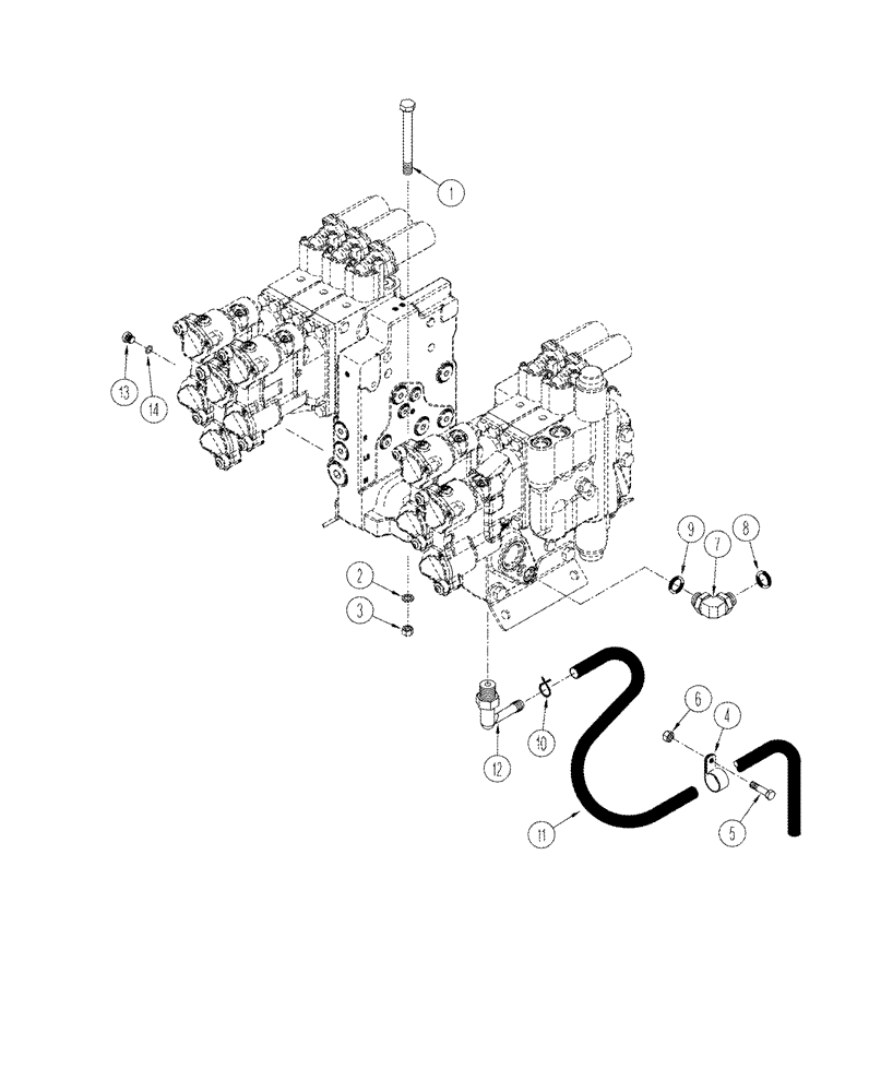 Схема запчастей Case IH STX440 - (08-37) - HYDRAULIC REMOTE CONTROL VALVE (08) - HYDRAULICS