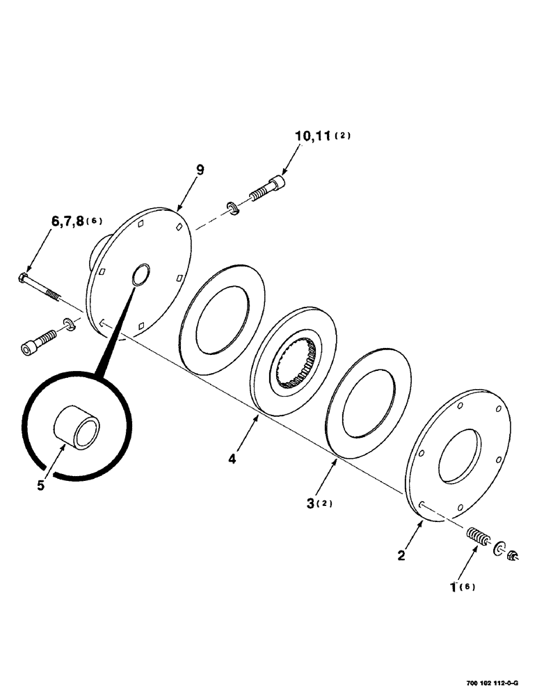 Схема запчастей Case IH 8465T - (2-10) - SLIP CLUTCH ASSEMBLY Driveline