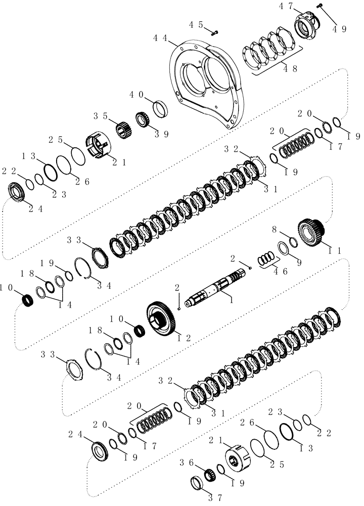 Схема запчастей Case IH MX215 - (06-14) - RANGE TRANSMISSION - INPUT SHAFT (06) - POWER TRAIN