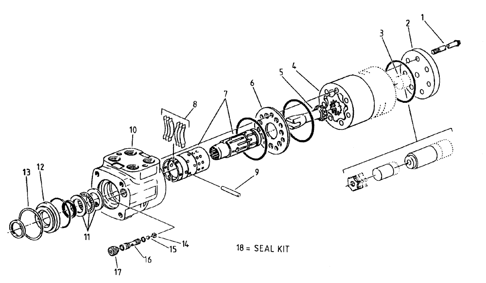 Схема запчастей Case IH 7700 - (B02[45A]) - HYDRAULIC MOTOR ORBITROL CHAR-LYNN: 9.7 CU. IN. Hydraulic Components & Circuits