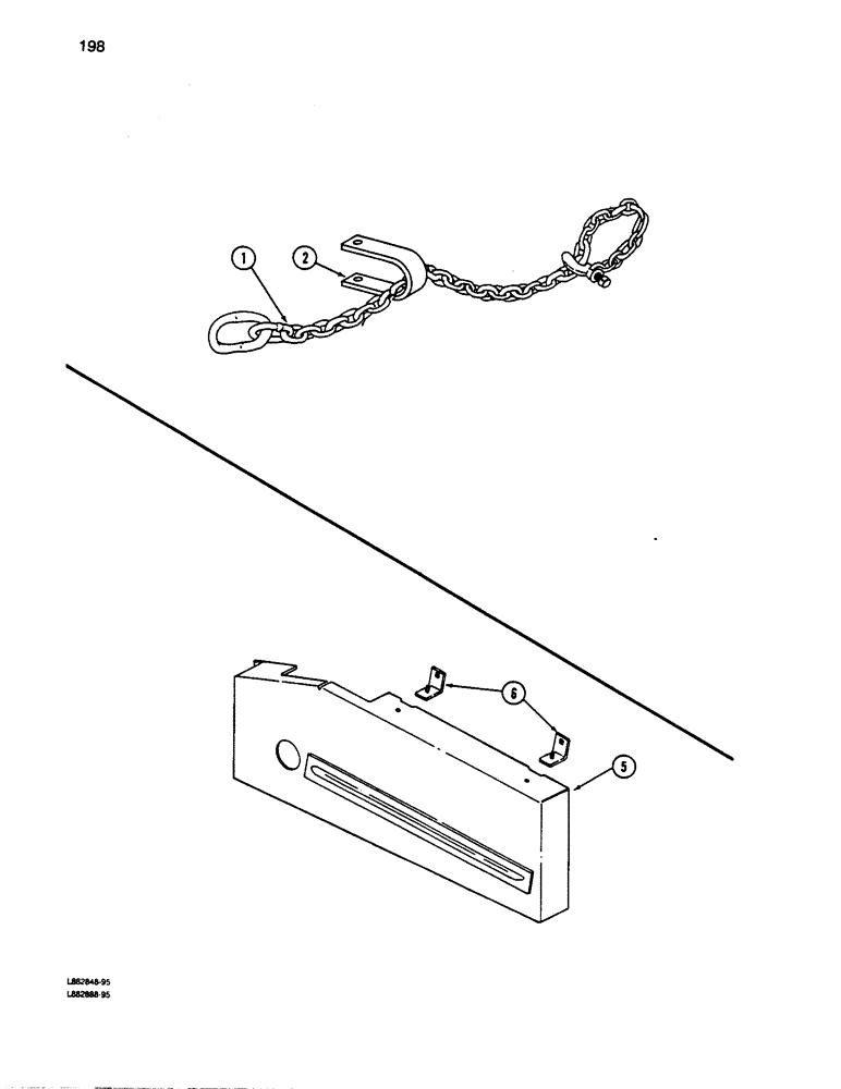 Схема запчастей Case IH 5100 - (198) - SAFETY CHAIN 