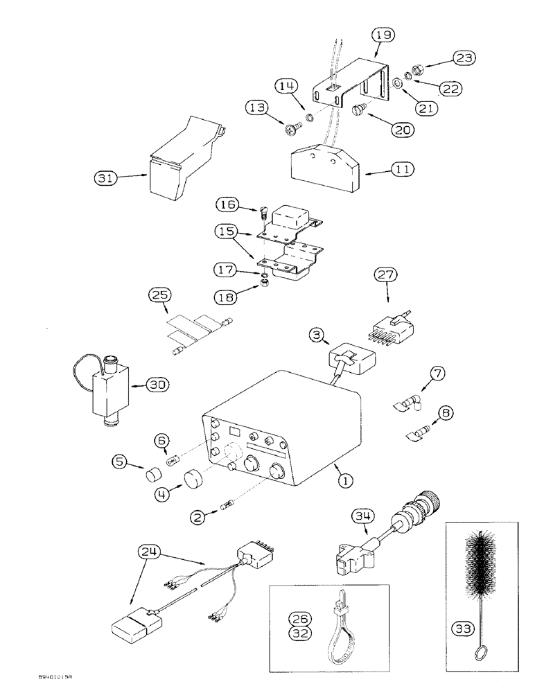 Схема запчастей Case IH 7100 - (4-4) - SEED FLOW I MONITOR (04) - ELECTRICAL SYSTEMS