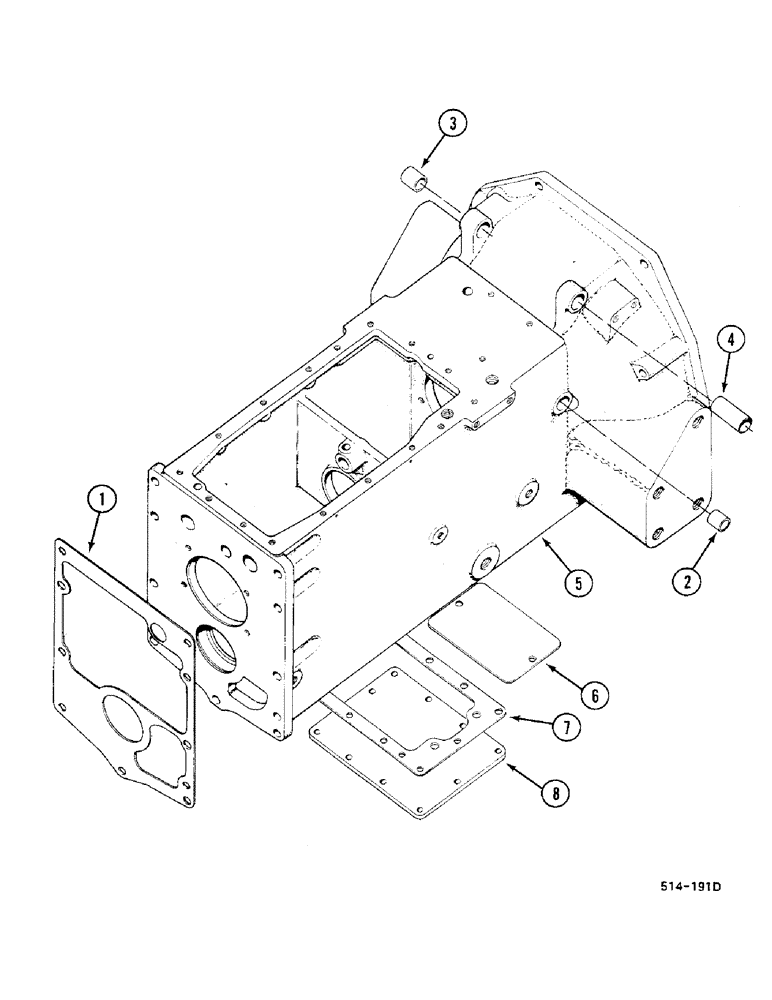 Схема запчастей Case IH 685 - (6-334) - CLUTCH HOUSING AND CONNECTIONS (06) - POWER TRAIN