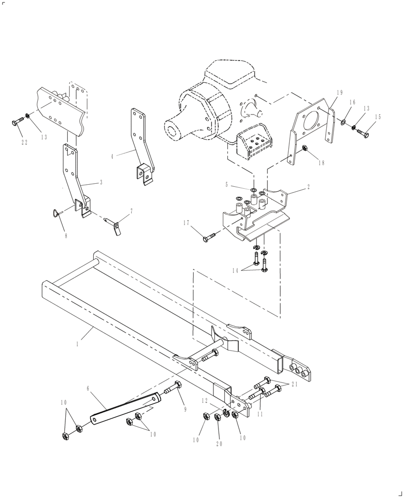 Схема запчастей Case IH 715451156 - (011) - SUBFRAME KIT - D35,DX35.D40,DX40,D45,DX45,FARMALL40/45/50 - 715451156 