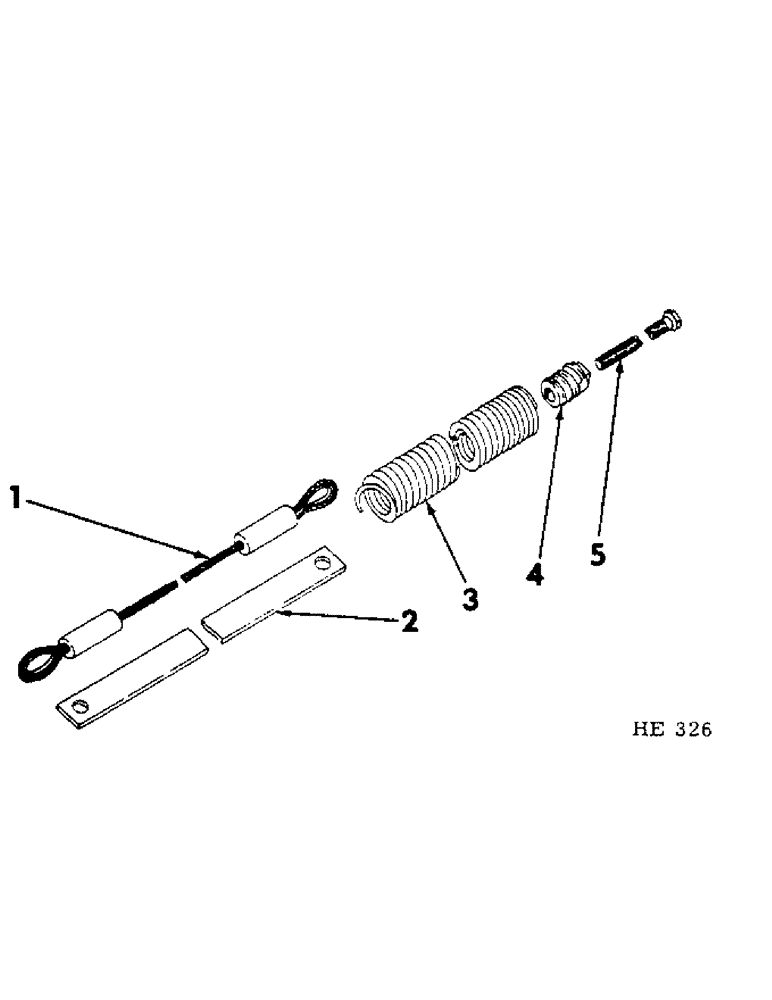 Схема запчастей Case IH 300 - (05) - REAR FURROW WHEEL RETURN SPRING, SPECIAL 