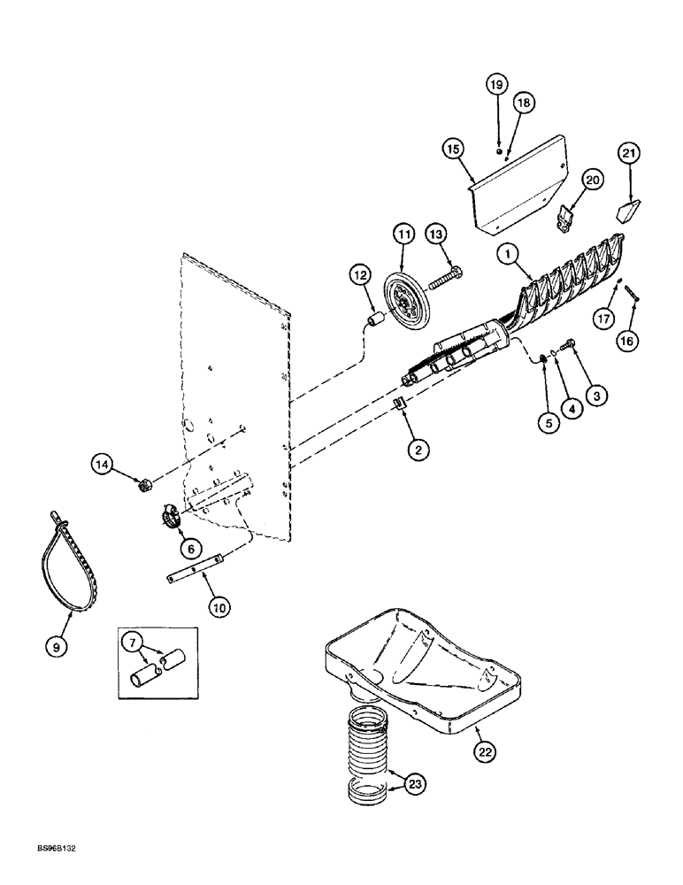 Схема запчастей Case IH 955 - (9C-28) - SEED MODULE DISCHARGE MANIFOLD (09) - CHASSIS/ATTACHMENTS