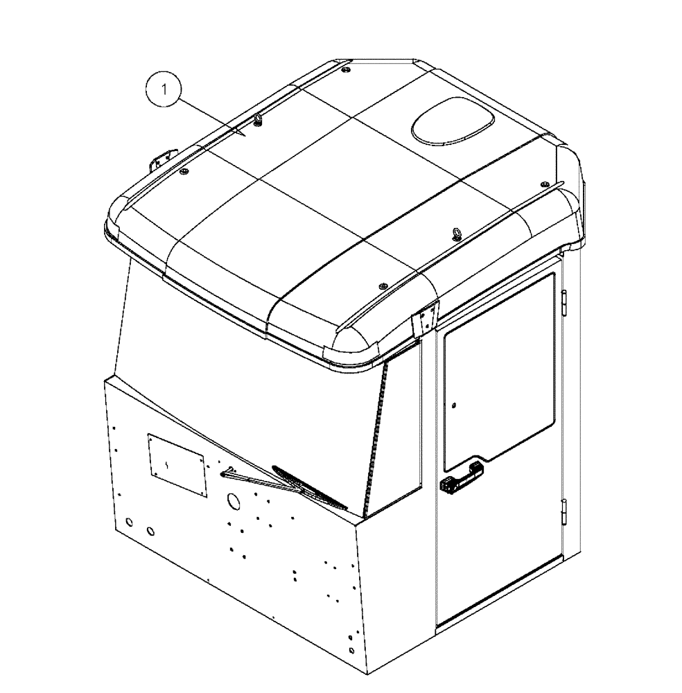 Схема запчастей Case IH FLX3300B - (01-020) - CAB ROOF (10) - CAB