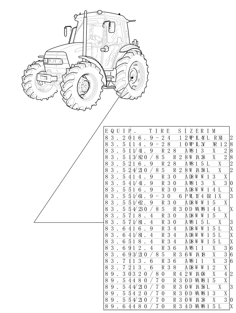 Схема запчастей Case IH JX90 - (SEC. 11[02]) - TRACTION (00) - GENERAL