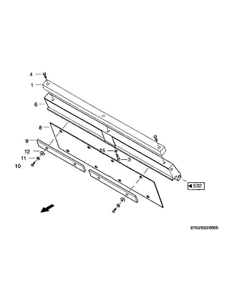 Схема запчастей Case IH 8790 - (112) - CHOPPING UNIT, SHEAR BAR, MAIZE (64) - CHOPPING