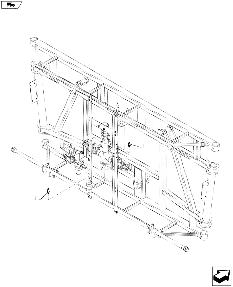 Схема запчастей Case IH 4430 - (55.414.02) - BOOM PRESSURE SENSOR, 5 SECTION BOOM (55) - ELECTRICAL SYSTEMS