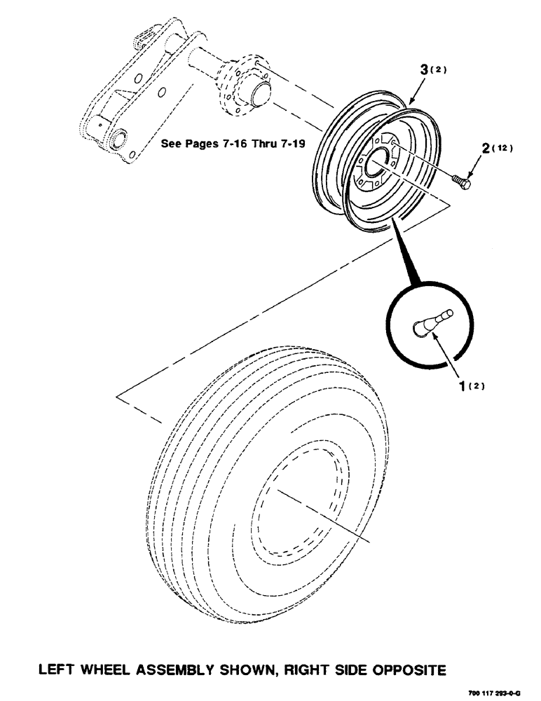 Схема запчастей Case IH DC515 - (7-14) - WHEEL ASSEMBLY (09) - CHASSIS