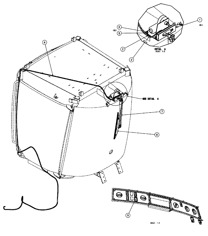 Схема запчастей Case IH FLX3510 - (01-015) - FRONT UPPER WIPER GROUP (10) - CAB