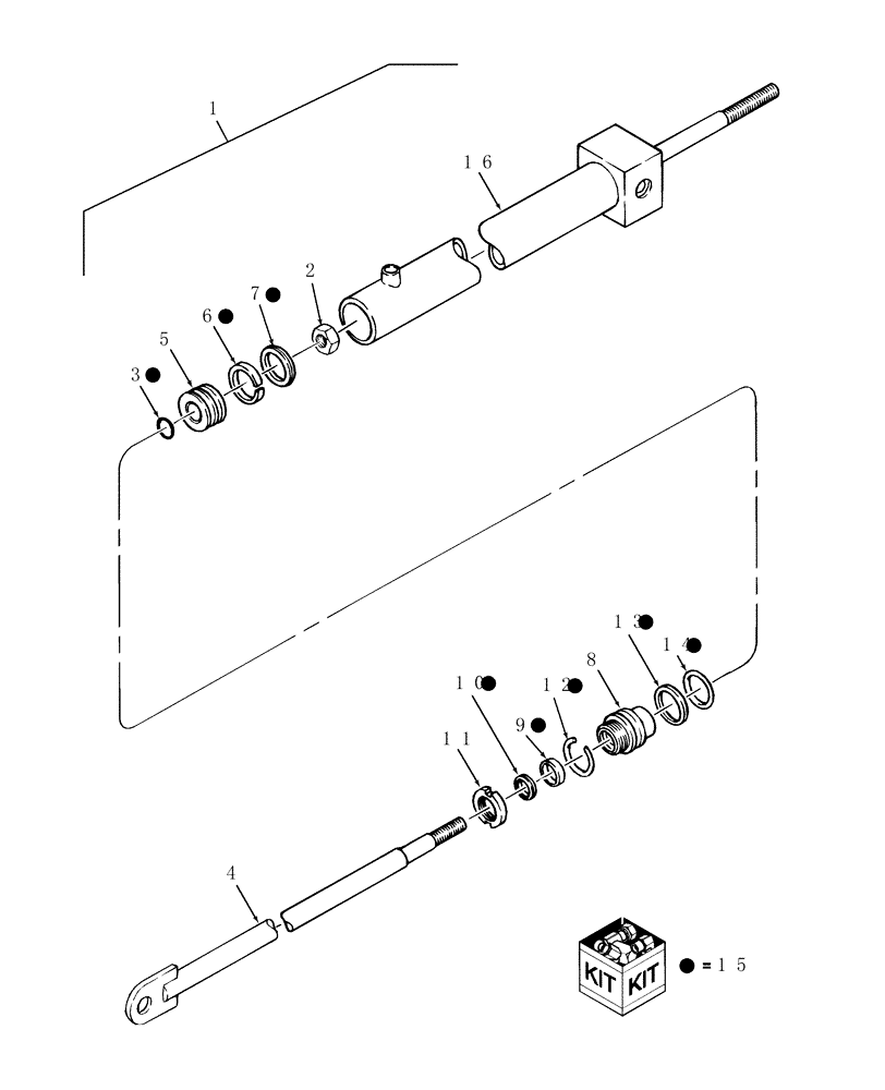 Схема запчастей Case IH RBX451 - (027) - HYDRAULIC CYLINDER, BALE TENSION (35) - HYDRAULIC SYSTEMS