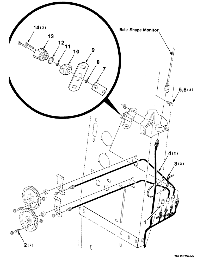 Схема запчастей Case IH RS561A - (4-006) - ELECTRICAL ASSEMBLY,  TWINE RUN AND BALE SWITCH (06) - ELECTRICAL