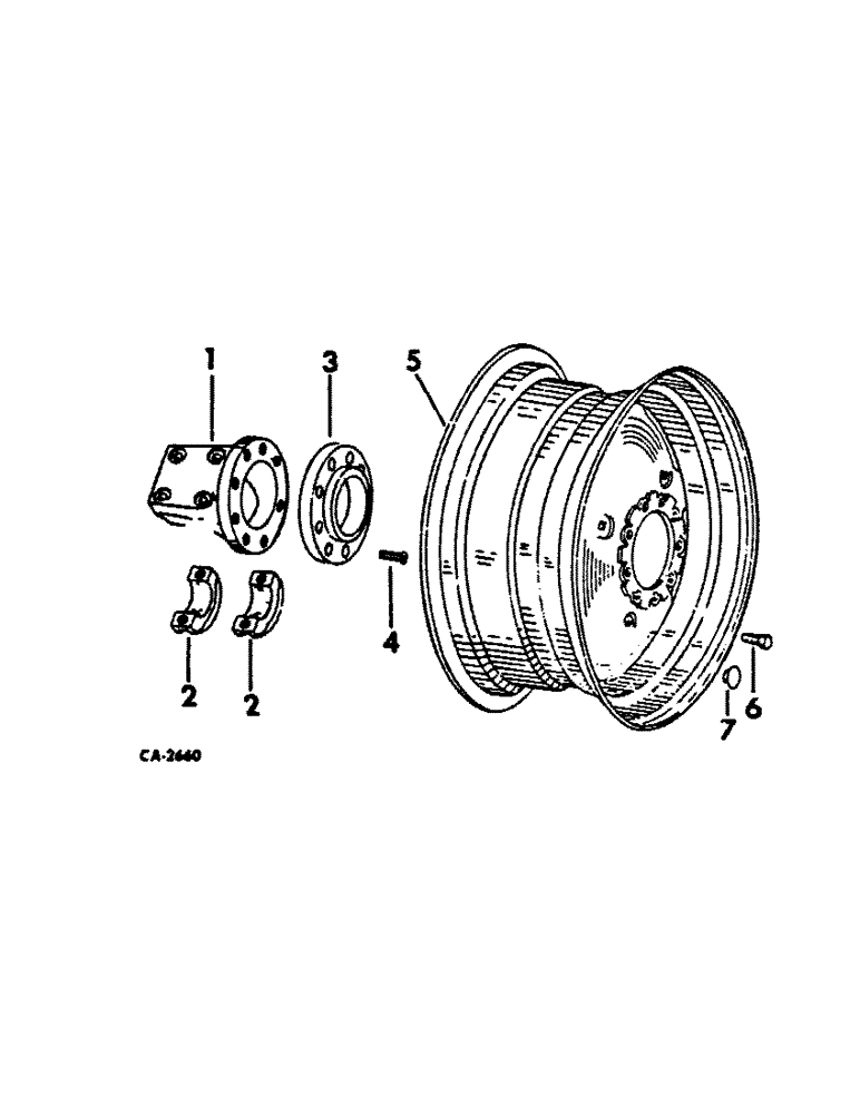 Схема запчастей Case IH 2656 - (L-10[A]) - WHEELS AND WHEEL WEIGHTS, REAR WHEELS, INTERNATIONAL ROW CROP TRACTORS WITH 26 INCH WHEELS Wheels & Wheel Weights