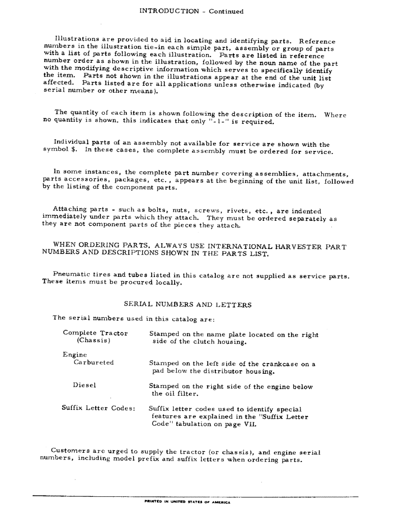 Схема запчастей Case IH 826 - (00-05) - INTRODUCTION - SERIAL NUMBER LOCATIONS (00) - GENERAL