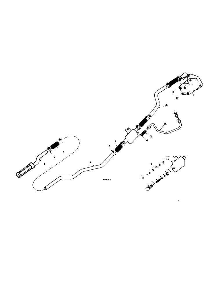 Схема запчастей Case IH 2300 - (6-49) - ATTACHMENTS, POWER STEERING AND FRONT AXLE ATTACHMENT, FLOW CONTROL VALVES AND PIPES Attachments