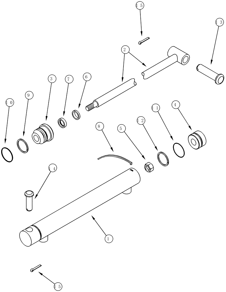 Схема запчастей Case IH CPX610 - (08-32) - DRUM SPREAD CYLINDER ASSEMBLY - BSN JFG010501 (07) - HYDRAULICS