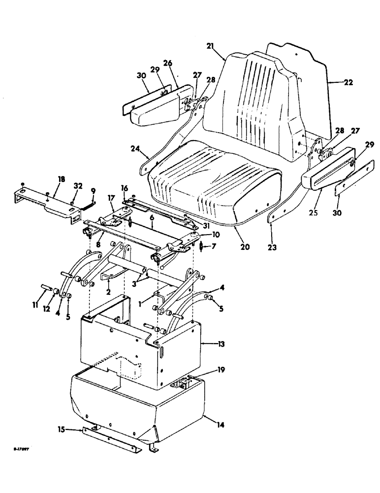 Схема запчастей Case IH 2856 - (M-04) - SEAT, OPERATORS PLATFORM AND MISCELLANEOUS, HYDRAULIC SEAT ATTACHMENT (10) - OPERATORS PLATFORM