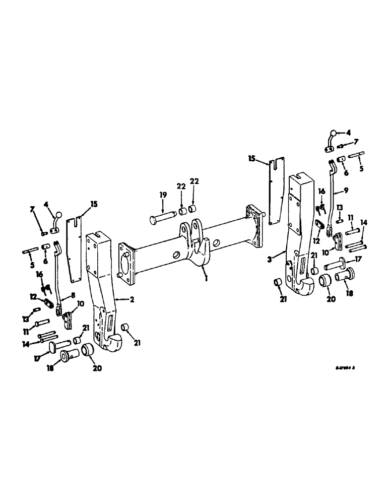 Схема запчастей Case IH 856 - (K-12) - DRAWBARS AND HITCHES, THREE POINT HITCH QUICK COUPLER, CATEGORY III CONVERTIBLE TO CATEGORY II HITCH Drawbars & Hitches