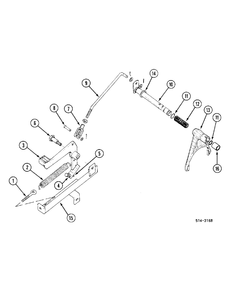 Схема запчастей Case IH 685 - (6-358) - DIFFERENTIAL LOCK, VERSION WITH CAB (06) - POWER TRAIN