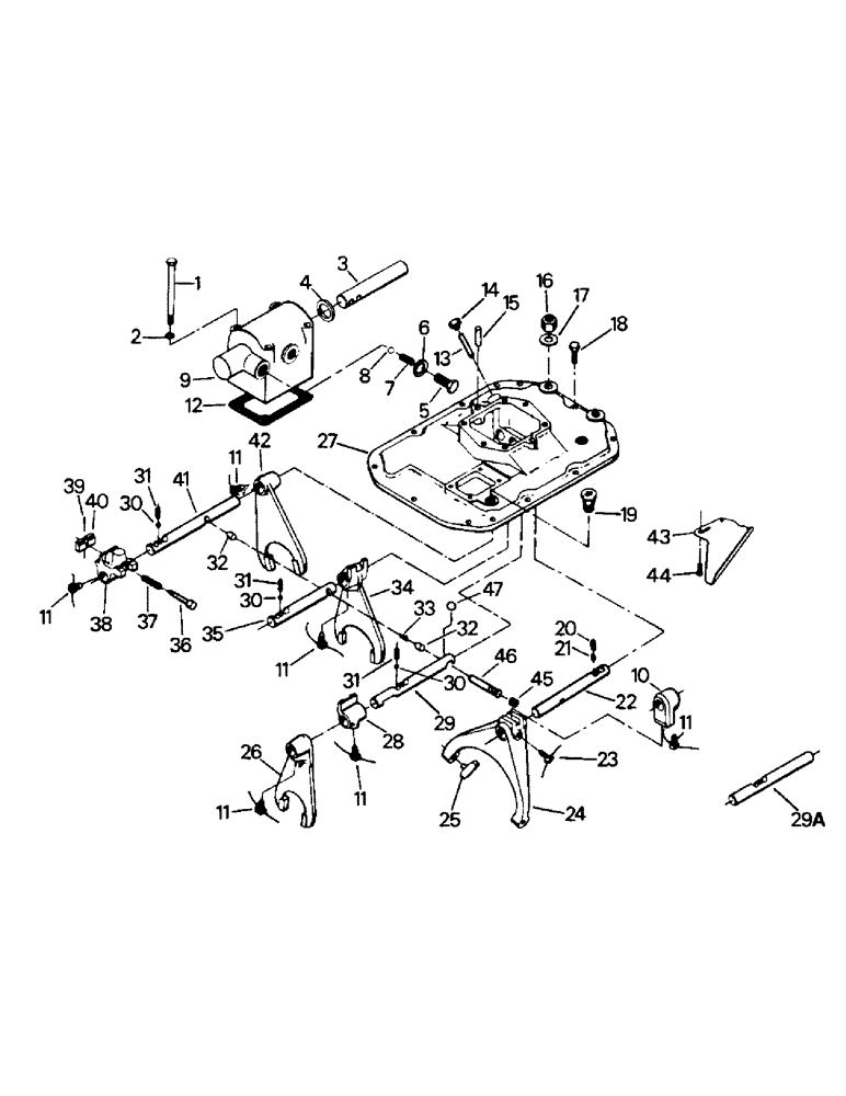 Схема запчастей Case IH PT225 - (04-47) - PT TRANSMISSION SHIFTER HOUSING (04) - Drive Train