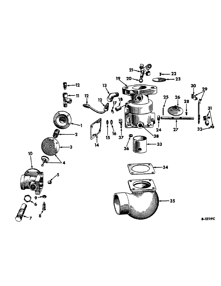 Схема запчастей Case IH 504 - (040) - FUEL SYSTEM, CARBURETOR, LP GAS (02) - FUEL SYSTEM