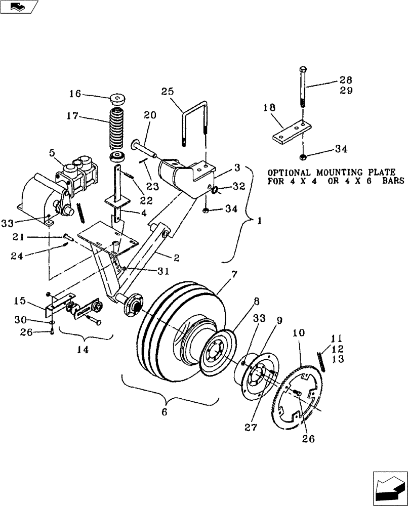 Схема запчастей Case IH 1000 - (29.200.01) - TOOL BAR MOUNTED GROUND DRIVE (29) - HYDROSTATIC DRIVE