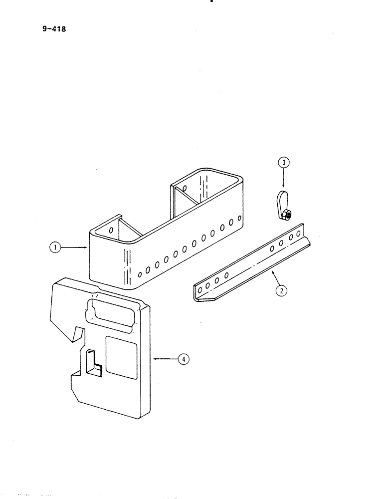 Схема запчастей Case IH 485 - (9-418) - FRONT END WEIGHT BRACKETS AND WEIGHTS (09) - CHASSIS/ATTACHMENTS