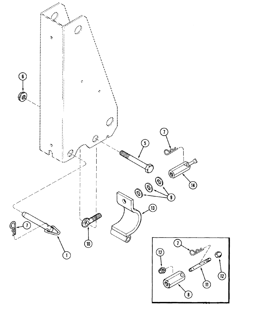 Схема запчастей Case IH 2255 - (9-16) - QUICK ATTACH CLAMPING ASSEMBLY (09) - CHASSIS/ATTACHMENTS