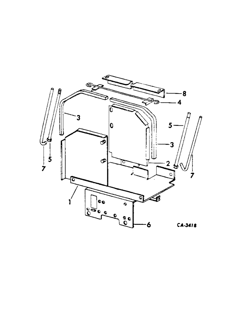 Схема запчастей Case IH 2400 - (08-11) - ELECTRICAL, BATTERY TRAY, DIESEL ENGINE TRACTORS (06) - ELECTRICAL