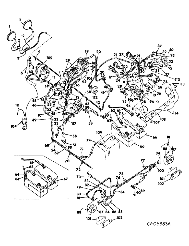 Схема запчастей Case IH 4186 - (08-06) - ELECTRICAL, STARTING AND LIGHTING, 4186 TRACTORS (06) - ELECTRICAL