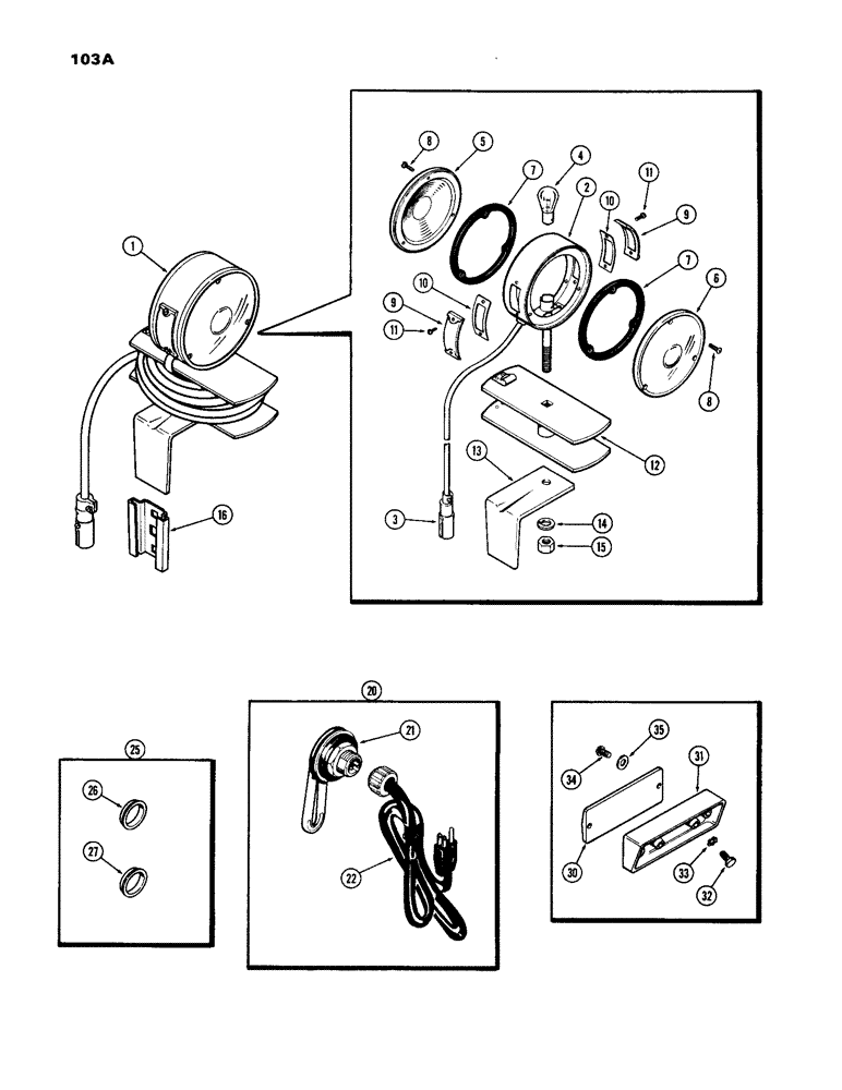 Схема запчастей Case IH 770 - (103A) - FLASHER WARNING LAMP (04) - ELECTRICAL SYSTEMS