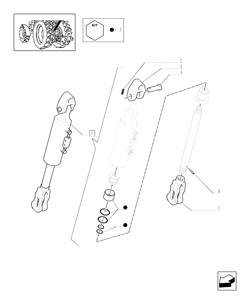 Схема запчастей Case IH MXM190 - (1.89.6/09F) - (VAR.900) HYDR. ADJUSTMENT OF RIGHT TIE-ROD AND 3POINT LINK FOR CLOSED CCLS CENTRE - TIE-ROD - D4820 (09) - IMPLEMENT LIFT