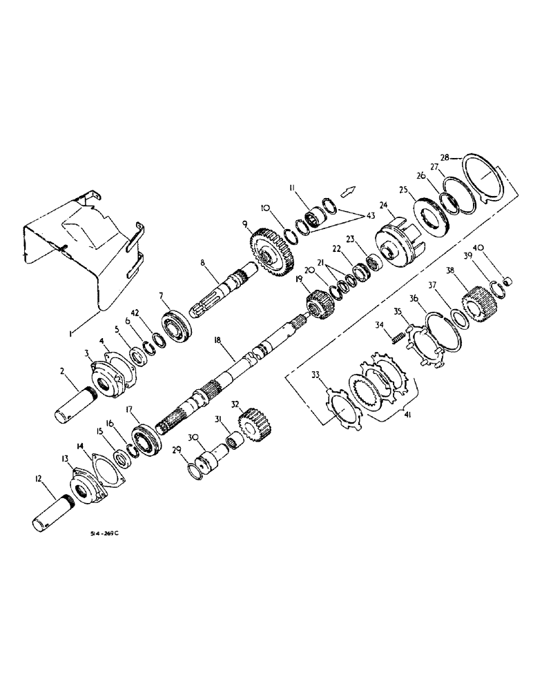 Схема запчастей Case IH 884 - (07-20) - INDEPENDENT POWER TAKE OFF, DUAL SPEED (04) - Drive Train