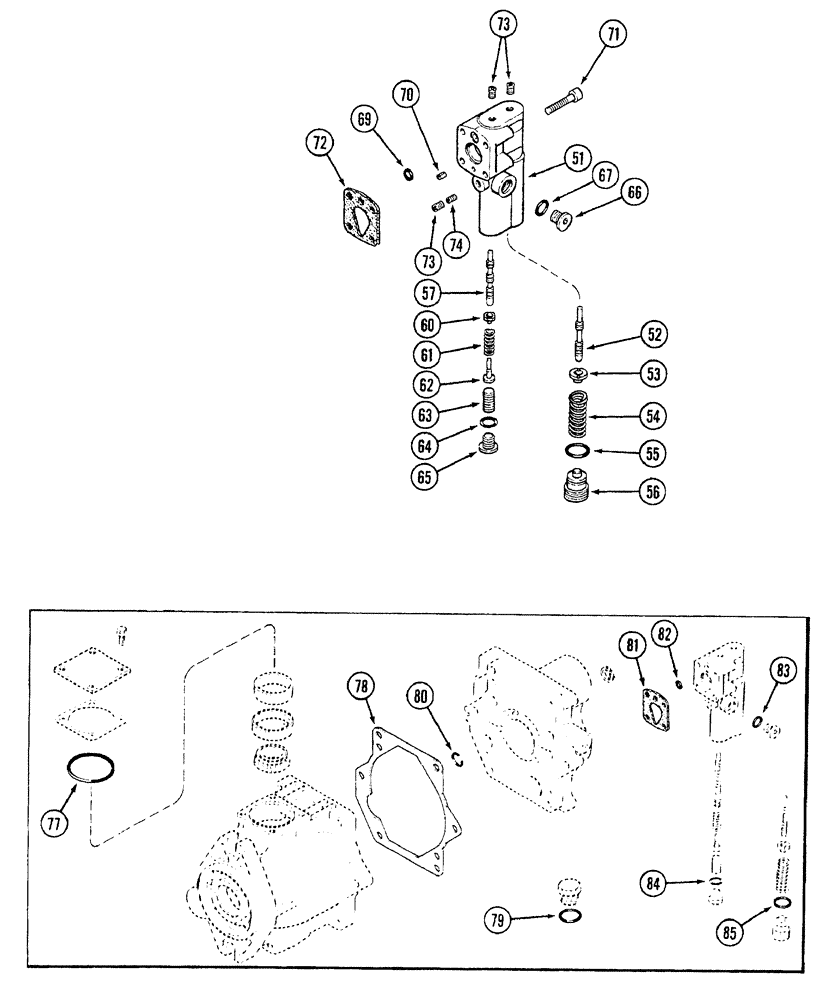 Схема запчастей Case IH 7230 - (8-024) - HYDRAULIC PISTON PUMP ASSEMBLY (08) - HYDRAULICS