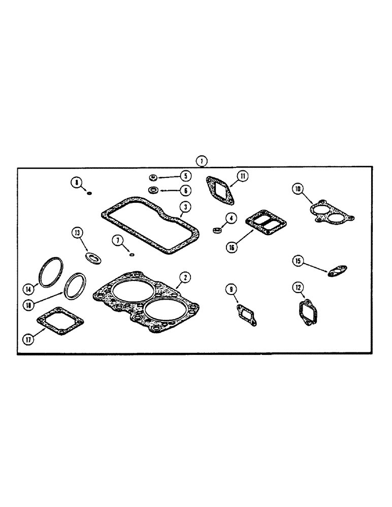 Схема запчастей Case IH 2670 - (056) - ENGINE GASKET KITS, 504BDT INTERCOOLED DIESEL ENGINE, VALVE GRIND KIT (02) - ENGINE