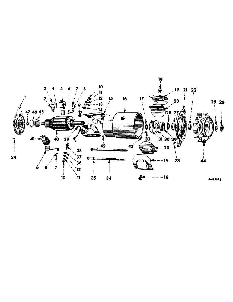 Схема запчастей Case IH 330 - (070) - ELECTRICAL SYSTEM, GENERATOR, DELCO-REMY, REGULAR DUTY Lubrication System