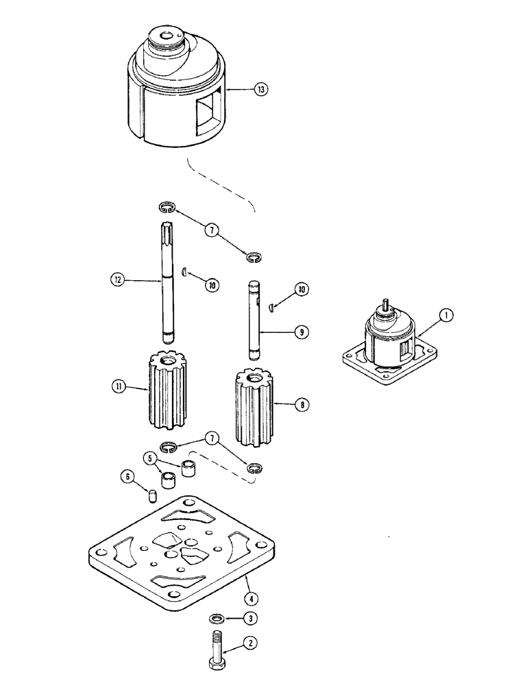 Схема запчастей Case IH 1370 - (296) - A64092 CHARGING PUMP (08) - HYDRAULICS