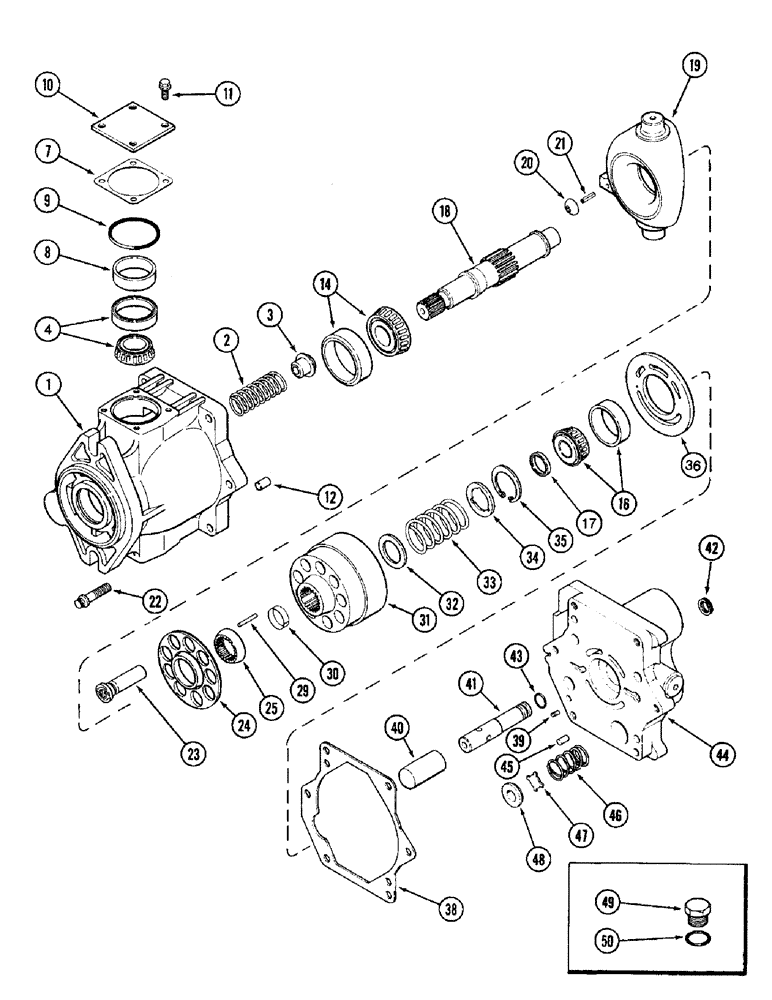 Схема запчастей Case IH 8930 - (8-016) - HYDRAULIC PISTON PUMP ASSEMBLY (08) - HYDRAULICS