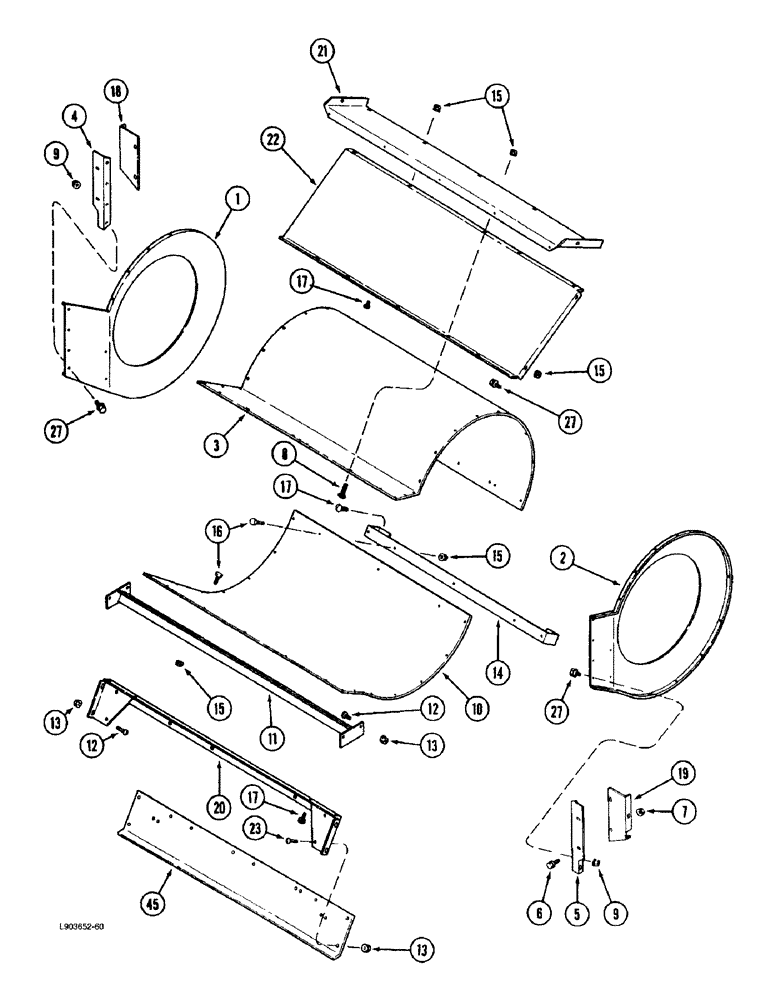 Схема запчастей Case IH 1670 - (9C-06) - CLEANING FAN HOUSING (15) - BEATER & CLEANING FANS