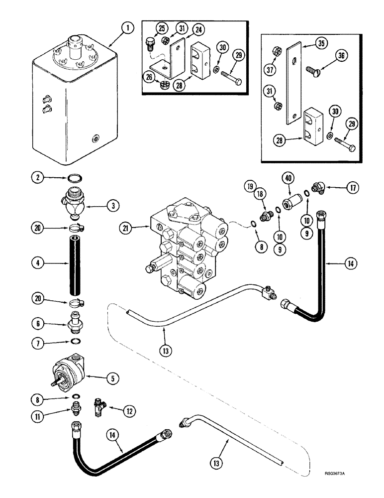 Схема запчастей Case IH 1680 - (8-12) - HEADER LIFT SUPPLY SYSTEM (07) - HYDRAULICS