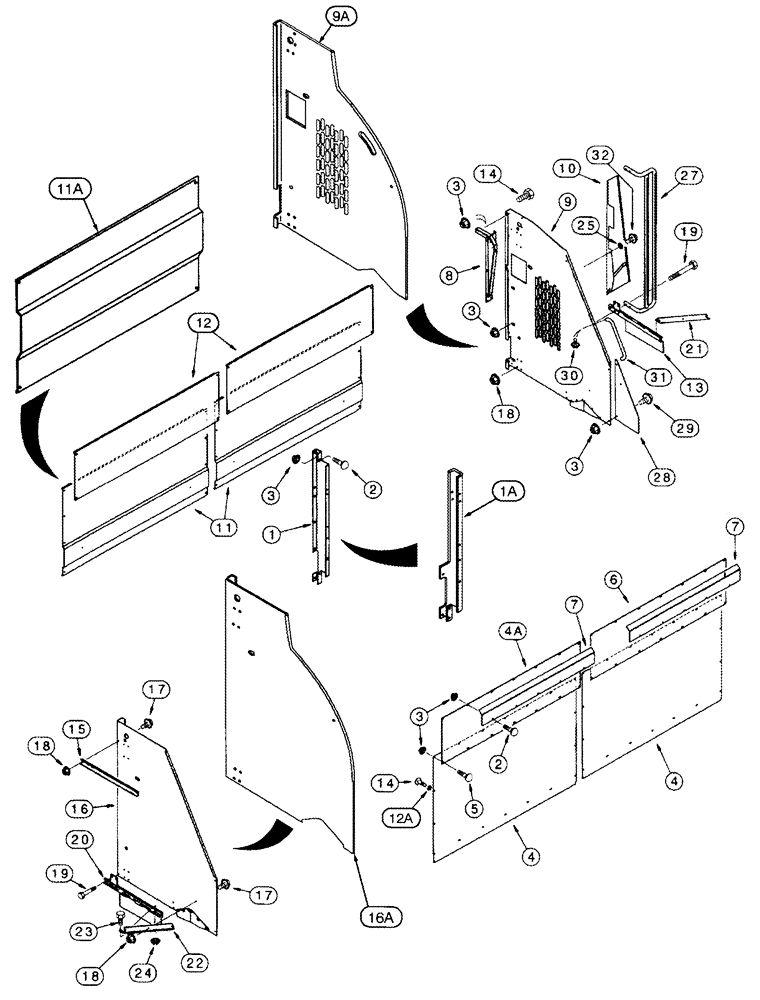 Схема запчастей Case IH 2555 - (09D-15) - BASKET DOOR (16) - BASKET