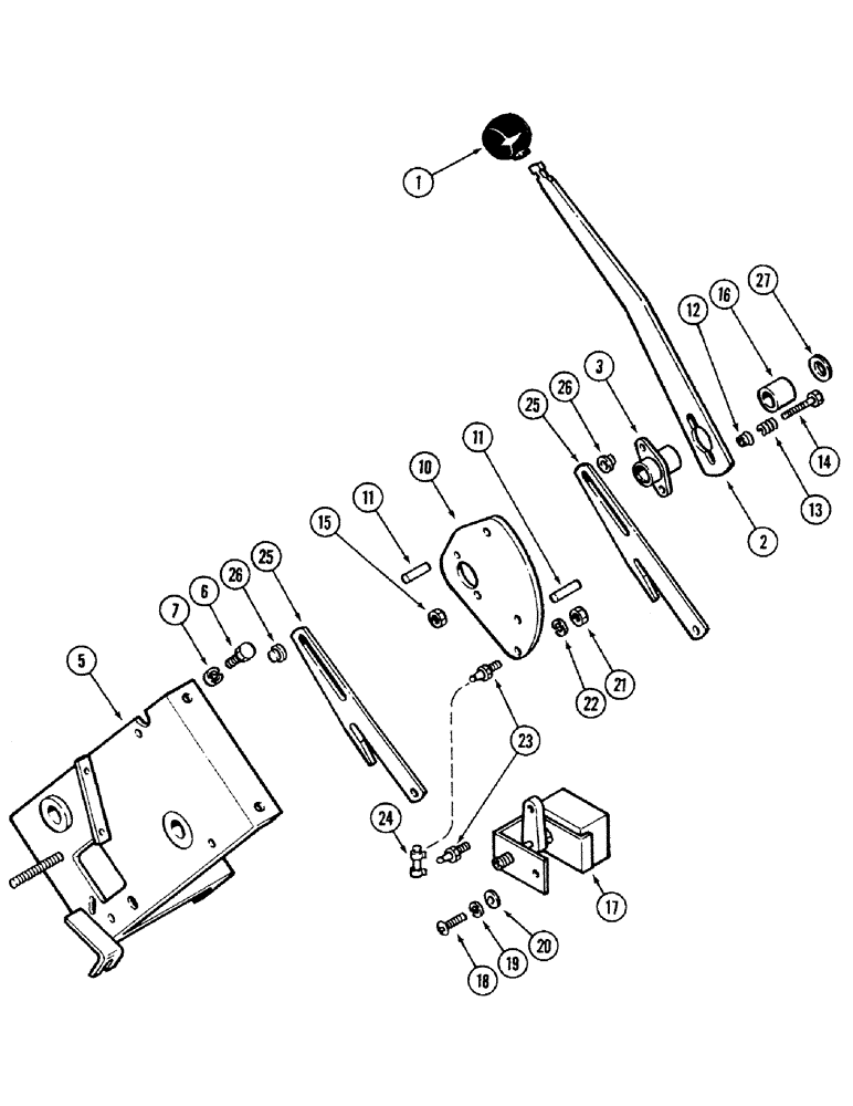 Схема запчастей Case IH 4694 - (6-152) - POWER SHIFT LINKAGE (06) - POWER TRAIN