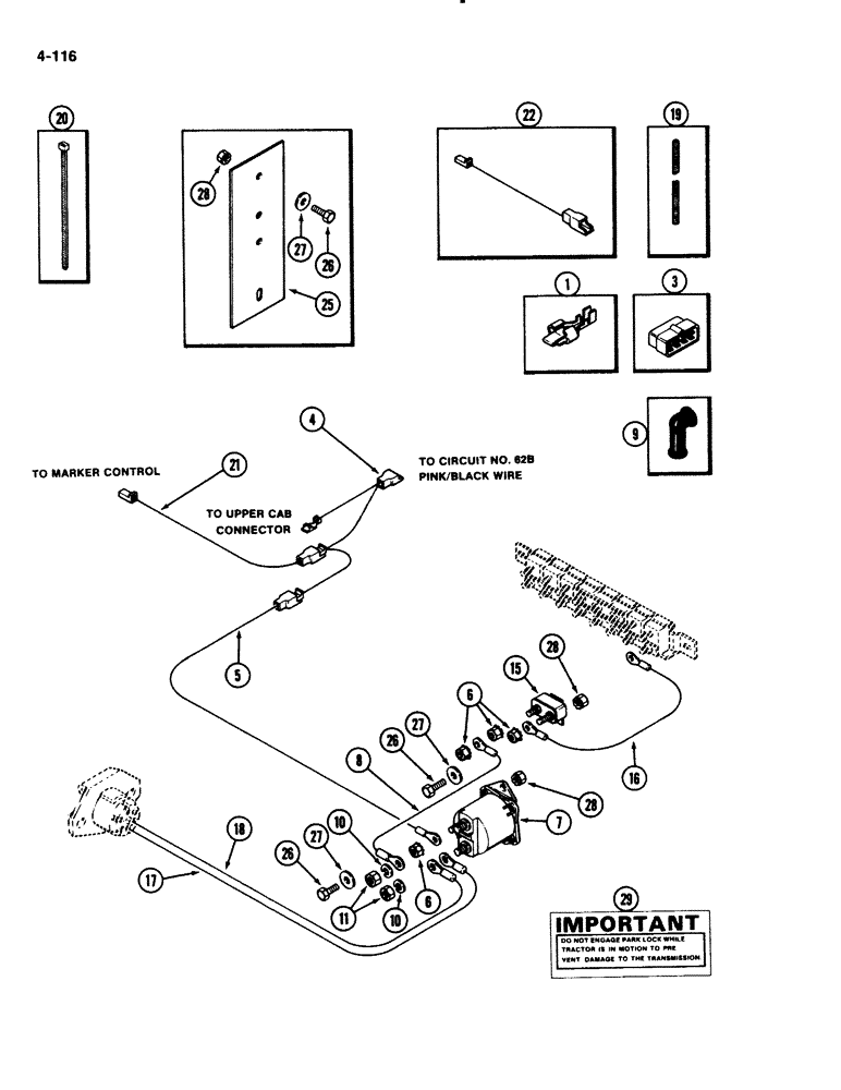 Схема запчастей Case IH 2294 - (4-116) - ELECTRIC POWER ATTACHMENT, IMPLEMENT MONITOR (04) - ELECTRICAL SYSTEMS