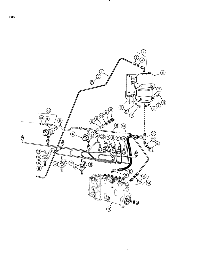 Схема запчастей Case IH 930-SERIES - (036) - FUEL INJECTION SYSTEM, (401) DIESEL ENGINE (03) - FUEL SYSTEM